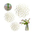 Stainless Steel Floral Grid Organizer, Flower Arrangement Holder, Floral Grid Reuseable Flower Frog Wire Arranger Twist for Vase Floral Stems Bouquets Plant Fixation Sliver (Gold-3pcMix)
