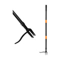 Weed Puller Tool, 4-Claw Stand Up Gardening Hand Weeding Tool with Adjustable 47.8" Stainless Steel Handle & 1035 Steel