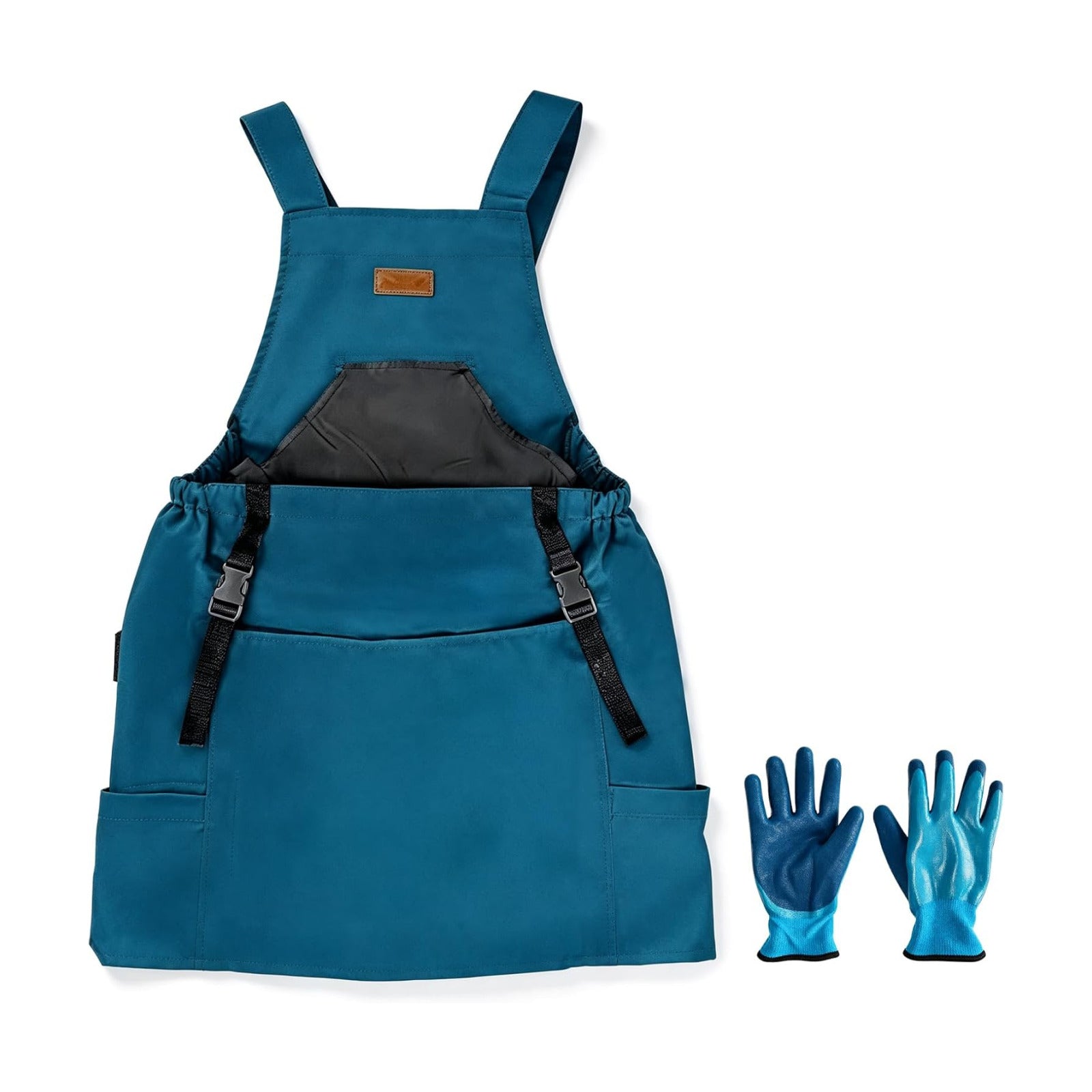 Waterproof Gardening Apron for Women Men, Adjustable Cross Back Garden Apron with Pockets, Oxford Cloth Harvest Apron