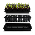 RooTrimmer 10 Pack 1020 Seed Starter Trays and 10 Pcs 40 Cell Plug Trays, Thick Durable Seedling Plastic Nursery Tray