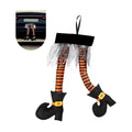 1 PC Halloween Witch's Legs Decoration, Funny Halloween Witch Legs Props, 40cm x 20cm Fancy Outdoor Novelty Hanging Festive Decor, Universal for Most Cars, Trucks, SUVs (Orange)