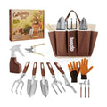 Gardening Gifts for Women Men, 12PCS Heavy Duty Garden Tools Set with Large Garden Bag and Gloves Pruning Shears