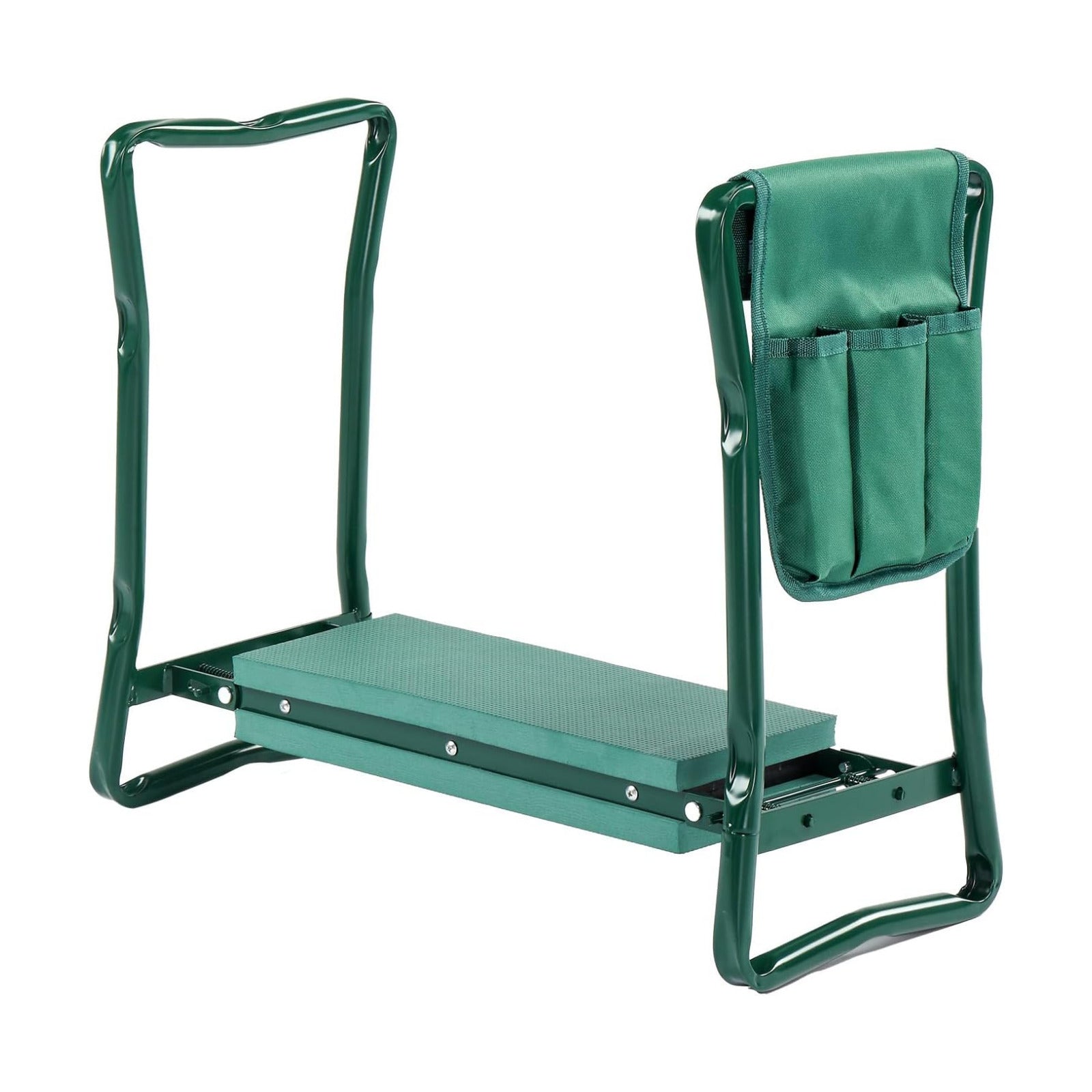VINGLI 24in Foldable Garden Kneeler and Seat with Tool Pouch, 2-in-1 Function Portable Thicken Soft Kneeling Pad Garden