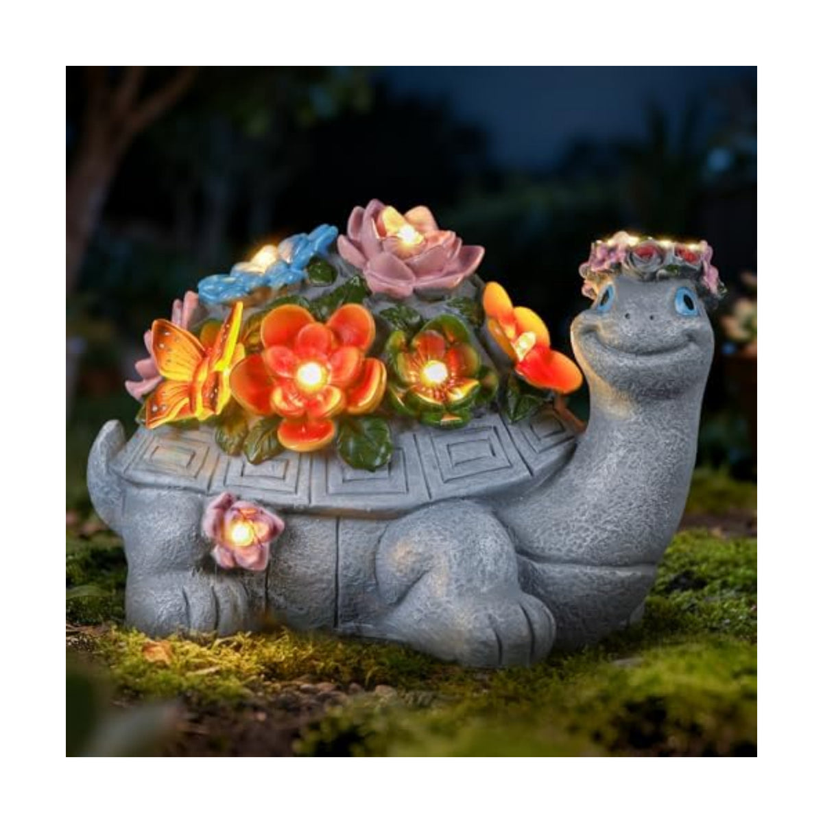 Large Solar Turtle Garden Statue,Outdoor Animal Statues for Garden,Yard,Lawn,Patio,Porch, Balcony, Unique Birthday Gifts for Mom, Women, and Grandma