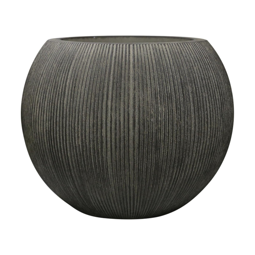 11.8" H x 14.5" D Large Round Plastic Planter with Drainage Hole & Plug | UV/Weatherproof, Lightweight, Recyclable