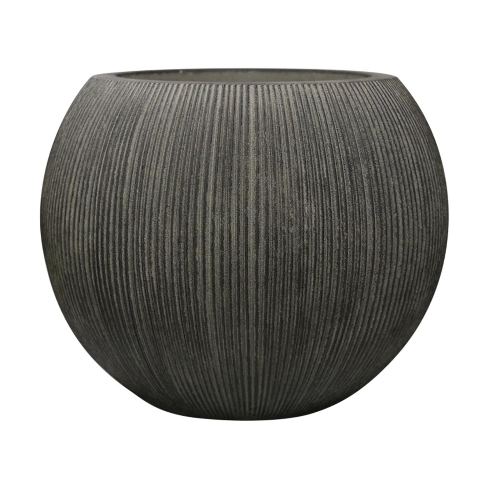 11.8" H x 14.5" D Large Round Plastic Planter with Drainage Hole & Plug | UV/Weatherproof, Lightweight, Recyclable