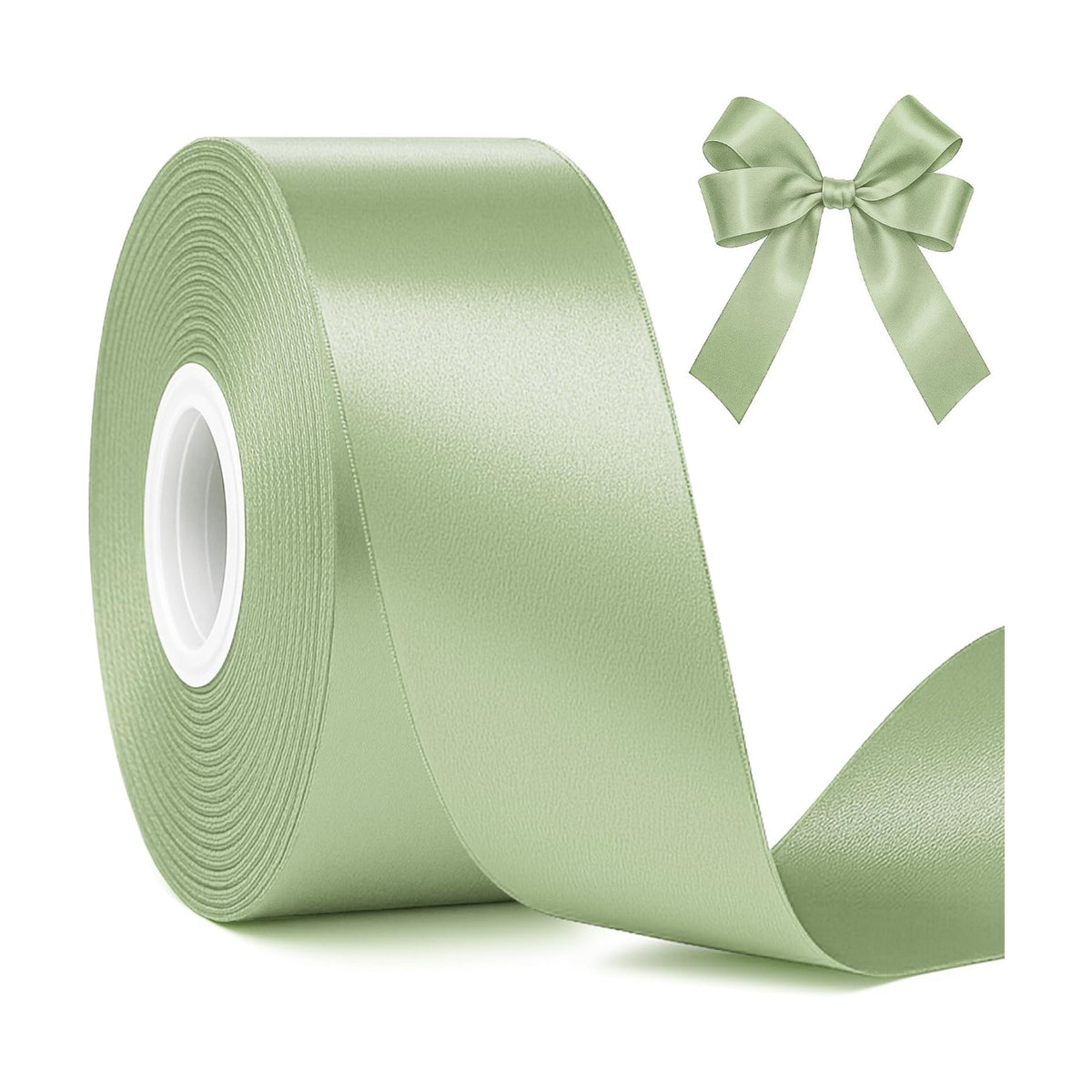 30 Yards 1 1/2 in Sage Green Ribbon for Gift Wrapping Wedding Crafts