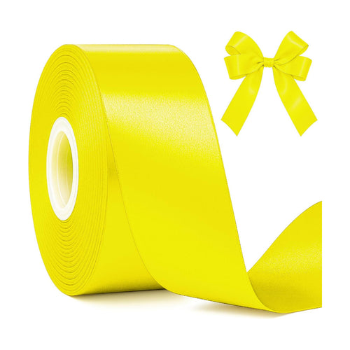 1 1/2 in 30 Yards Lemon Yellow Ribbon for Gift Wrapping Birthday Holiday