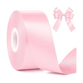 1 1/2 in 30 Yards Pink Satin Ribbon for Gift Wrapping Wedding Decor Crafts
