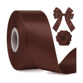 1 1/2 in 30 Yards Brown Ribbon for Gift Wrapping Birthday Christmas Decor