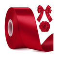 1 1/2 in 30 Yards Wine Red Ribbon for Gift Wrapping Christmas Decor Crafts