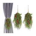 2 Pack Christmas Teardrop Swags with Berries Pine Artificial,Red