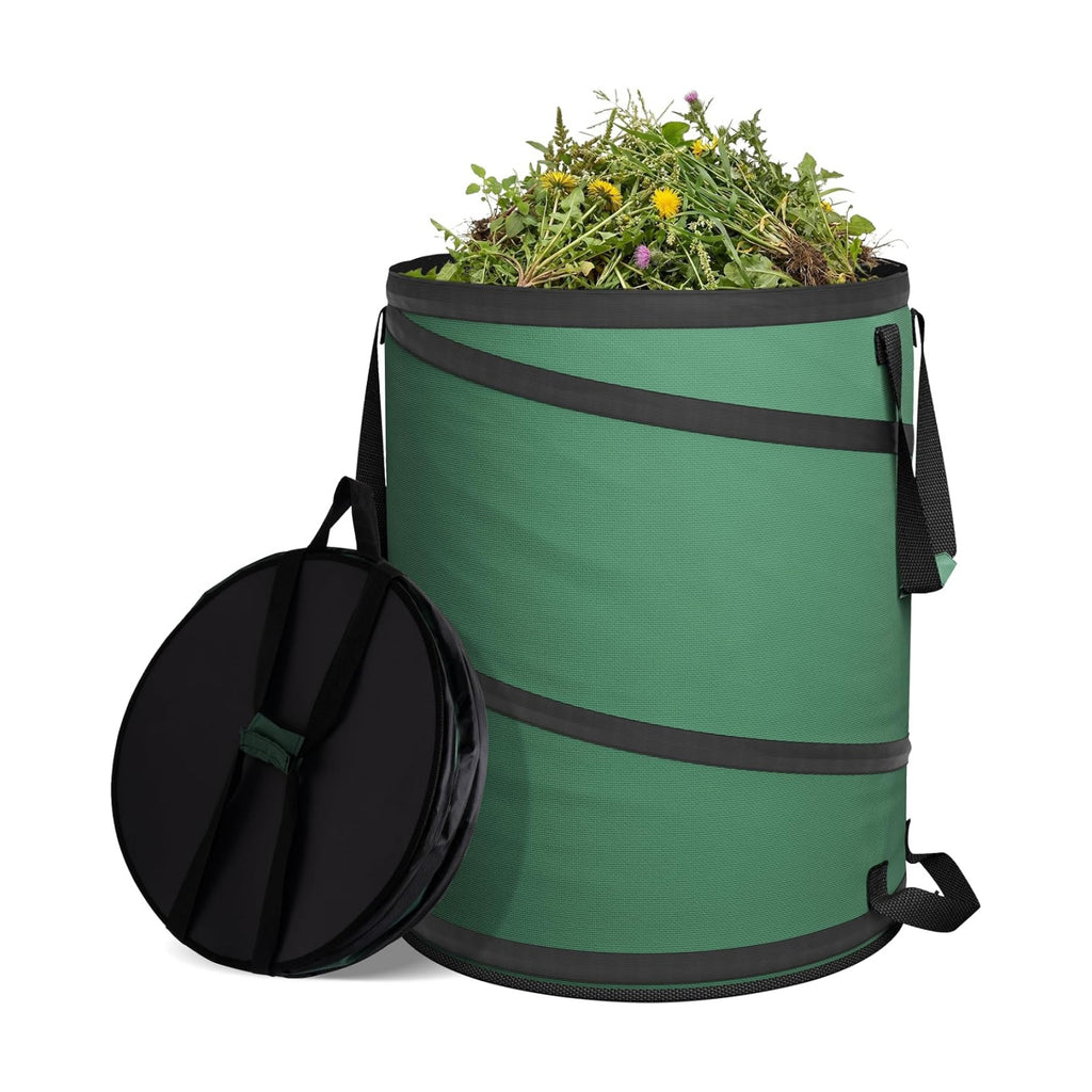 GreatBuddy Collapsible Trash Can 45 Gallon, Pop Up Yard Waste Bags, 600D Oxford Lawn and Leaf Bags with Drainage Holes