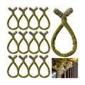 12Pcs Olive Green Christmas Garland Ties Decorative Banister Twist, Christmas Holiday Wreath Ties for Xmas Banisters Home Staircase Railings Decorations, 16 Inches