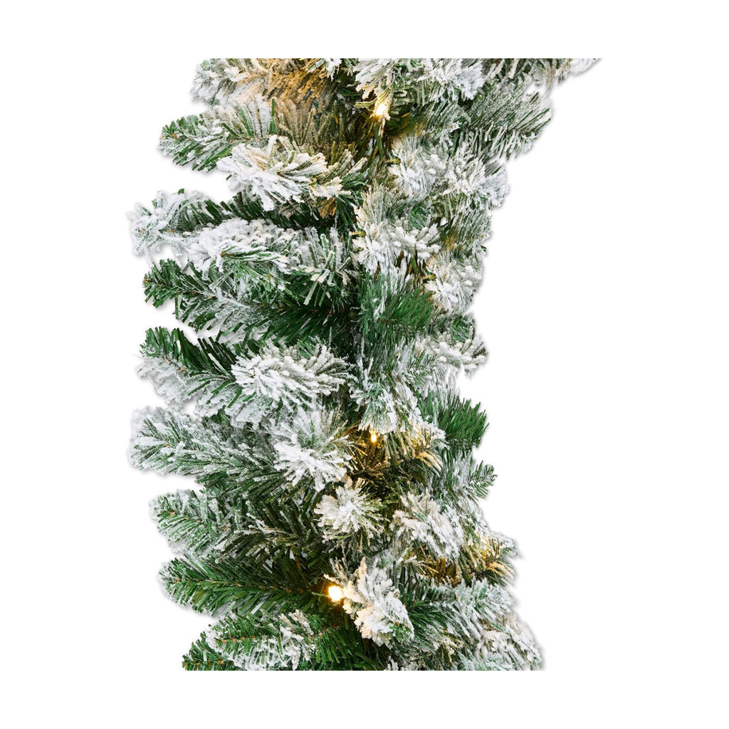 Best Choice Products 9ft Pre-Lit Christmas Garland Holiday Décor for Stairs, Mantel, 2-in-1 White & Multi LED Lights - Fully-Flocked
