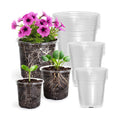 MIXC Clear Nursery Pots with Drainage Holes, 5/4/3.5 Inch 30 Pack