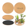 18 Inch Large Cork Plant Coasters, 2 Pieces Cork Plant Mats, Cork Coaster for Planters, Large Plant Coasters for House