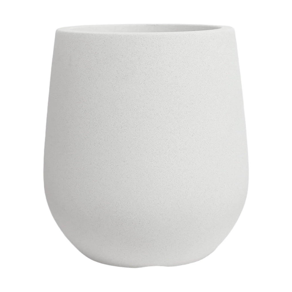 16.9" H Large Tall Plastic Planter w/ Drainage Holes and Plug, Chalk Beige | Indoor/Outdoor Use, UV/Weatherproof