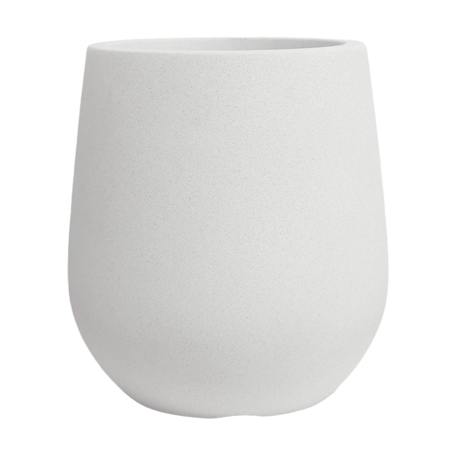16.9" H Large Tall Plastic Planter w/ Drainage Holes and Plug, Chalk Beige | Indoor/Outdoor Use, UV/Weatherproof