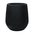 11.8" H Plastic Matte textured Black Planters with Drainage Holes and Plug | Indoor/Outdoor Use, UV/Weatherproof