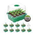 MIXC 10 Pack Seed Starter Tray, 120 Cell Stater Kit with Elevated Lid Green