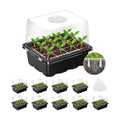 MIXC Seed Starter Tray with Elevated Lid, 120 Cells Seed Starter Kit with Adjustable Humidity Dome, Drainage Hole