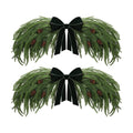 Suncalla 2 Pack 31.5" Christmas Swag Decoration, Norfolk Pine, Green