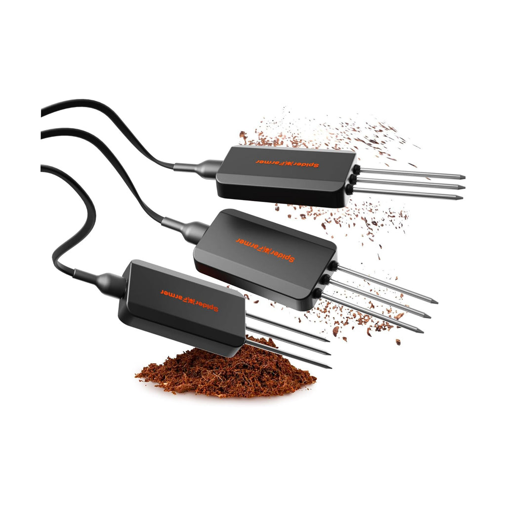 Spider Farmer GGS 3 in 1 Soil Sensor Pro 3Pcs for Indoor Garden Grow Tent | Exclusively for GGS System, EC Moisture