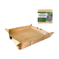 DURASACK 26"x26" Water-Resistant Repotting Mat – Indoor Plant Transplanting, Soil Change & Gardening Mess Control, Khaki