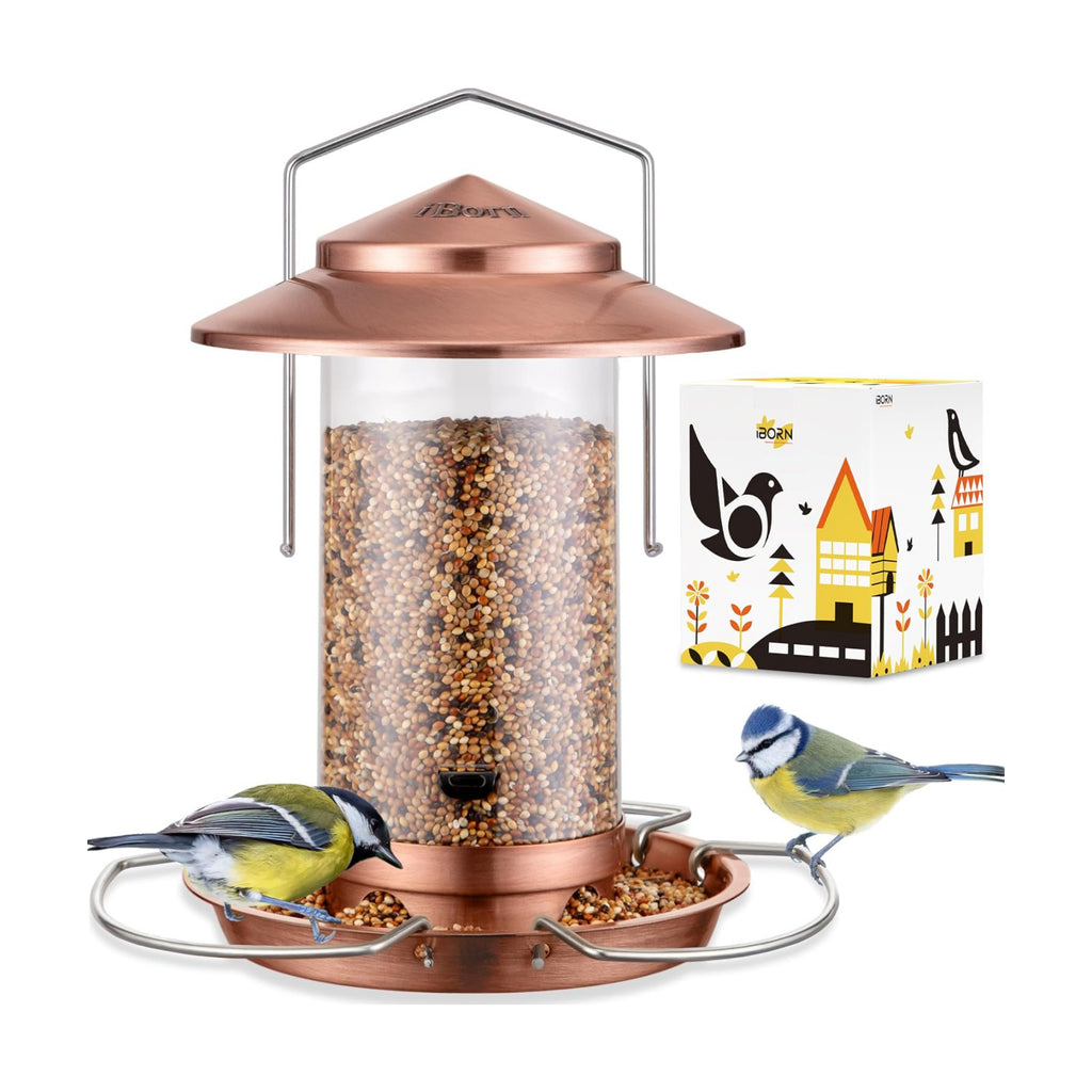 Bird feeders for Outdoors Metal Chew Resistant Copper-Plating, 1PK