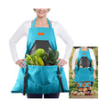 Gardening Apron with Bottom Quick Release Kangaroo Pocket for Women, Men | Heavy Duty Garden Harvest Apron with