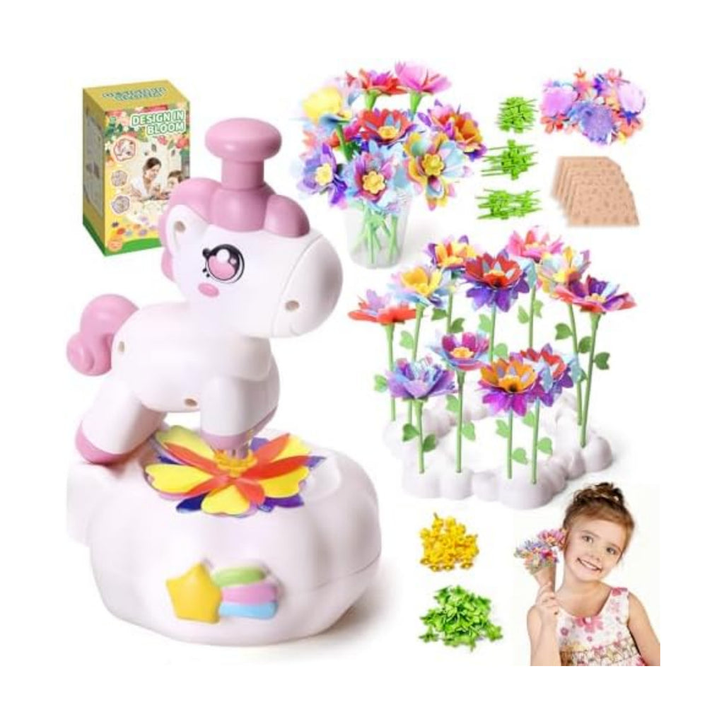 RISUNTOY Flower Craft Kits for Kids 4-8, DIY Fabric Bouquet Set