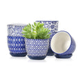 Selamica Ceramic Succulent Pots, 3.5 Inch Small Plant Pots for Indoor Plants Cactus Herbs, Succulent Planters with