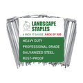 500 Pack Landscape Staples 6 Inches 11 Gauge Stakes, Galvanized Garden Stakes U-Shaped Pins and Landscaping Staples for
