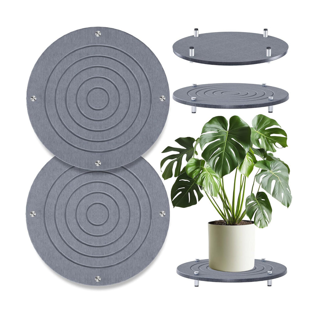 2Pcs 16 Inch Plant Saucers for Indoors, Instant Dry Diatomaceous Earth Plant Saucer, Plant Trays for Pots with