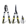 Colwelt Garden Shears Set 3Pc, 17’’ Hedge Shears Loppers for Gardening Tool | Compact 17in Branch Cutter Set, Hedge