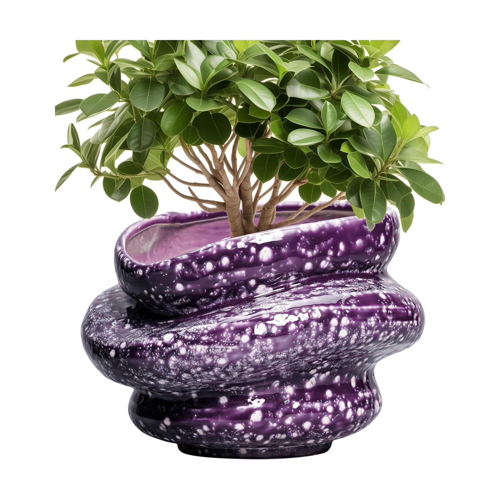 Ceramic Pots for Plants - 10.6 Inch Ceramic Plant Pots Indoor with Drainage Hole, Unique Planters for Indoor Outdoor
