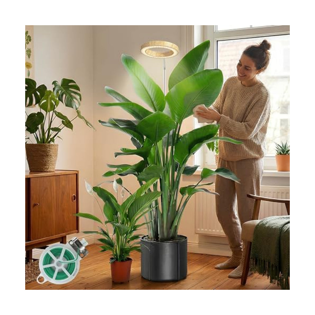 Grow Lights for Indoor Plants Full Spectrum,6.3" LED Wood Grain Plant Grow Light, 9.8-65in Height Adjustable Plant Lights Growing Lamp with Auto Timer 3H/9H/12H,10 Dimmable Levels (Wood Grain 1 Pack)