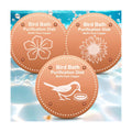 OICEME Bird Bath Purification Disk Pure Copper Outside Winter Solar Power Birdbath Heater Deicer Cage Hanging Bowl Metal Warmer Deck Railing Glass Concrete Ceramic Stone Stand Outdoor Fountain 3PCS
