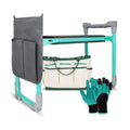 Garden Kneeler and Seat 2-in-1 Foldable Bench, with Storage Bags & Non-Slip Foam Pad