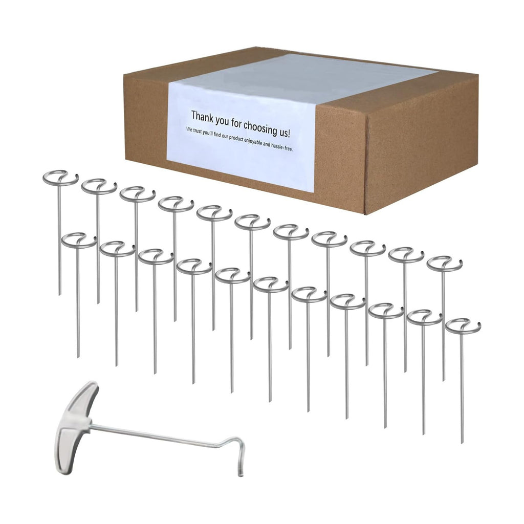 120 PCS Landscape Fabric Pins, 8 Gauge Galvanized Steel Garden Staples with 1.3 inch Landscape Fabric pins & Free