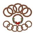 12 Pcs 12 Inch & 8 inch Natural Grapevine Wreath Set, Hand-Woven Vine Branch Wreaths for DIY Crafts, Christmas Decorations, Home & Event Styling(6 Pieces per Size)