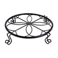 1/2/4 Pack 10/12 Inch Heavy Duty Iron Plant Stands - Rustproof Metal Flower Pot Holder for Indoor Outdoor Use, Round Wrought Iron Planter Stand for Corner Gardening, Patio, Balcony Decor- Black (12IN1PCS)