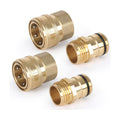 3/4-inch Full Flow Super Heavy Duty Hose Quick Connect Fittings, Lead-free Brass Full Port Garden Hose Quick Connector
