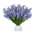 5Pcs Small Artificial Flowers, Lavender Silk Flowers with Stems Faux Hyacinth Flower for Centerpiece Spring Floral Stems for Vases Fillers Farmhouse Fake Wildflowers for Home Kitchen Table Decor