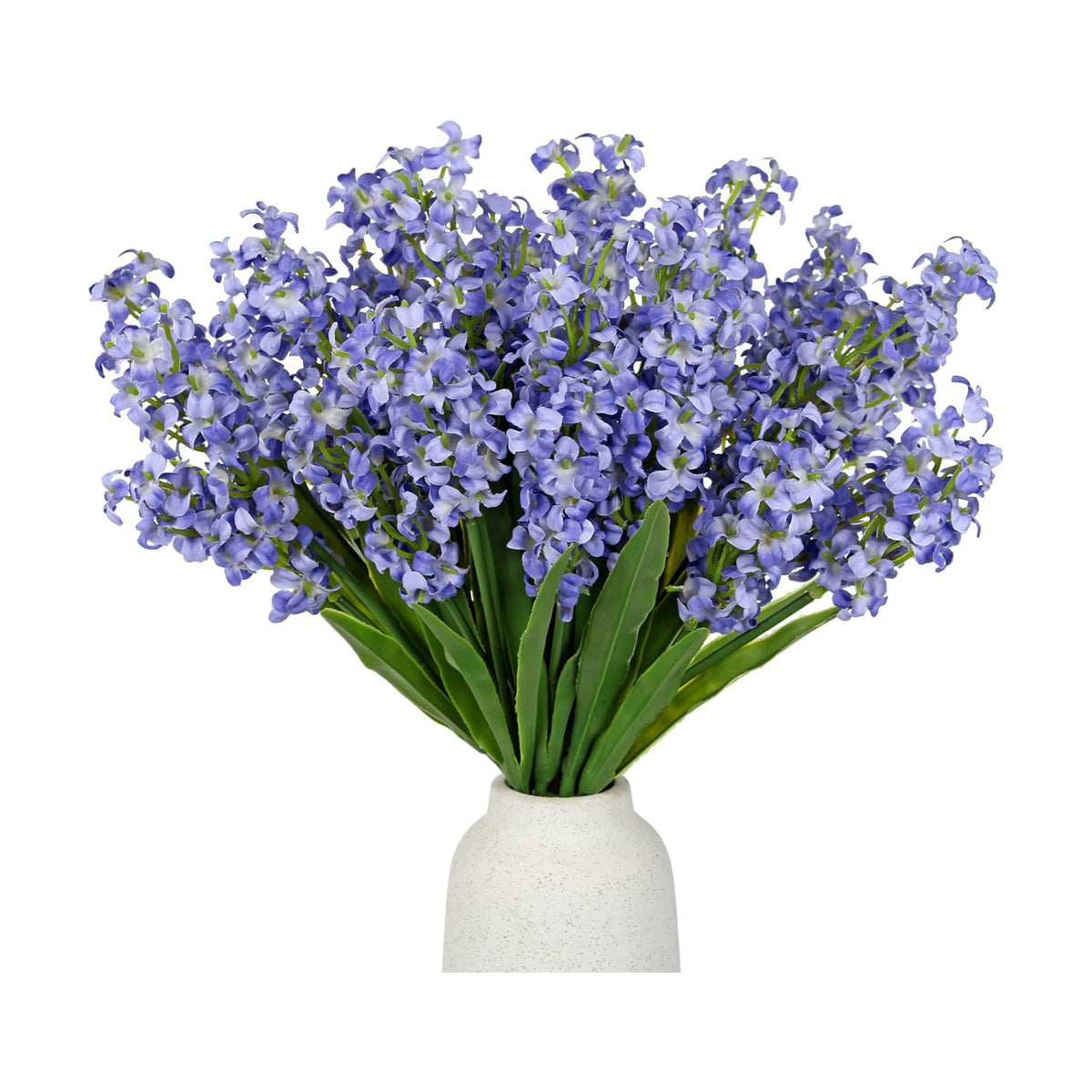 5Pcs Small Artificial Flowers, Lavender Silk Flowers with Stems Faux Hyacinth Flower for Centerpiece Spring Floral Stems for Vases Fillers Farmhouse Fake Wildflowers for Home Kitchen Table Decor