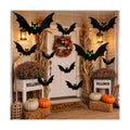 12 Pack Hanging Bats Halloween Decorations, 3 Sizes Flying Bat Decor