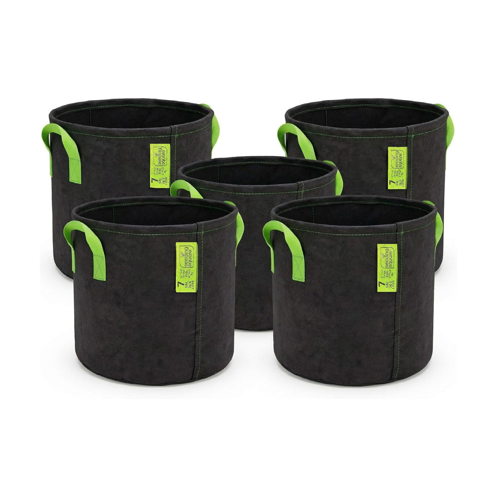 7 Gallon Grow Bags for Plants, Vegetables Fruits and Herbs with Handles Set | Eco-Friendly Breathable Fabric | Reusable