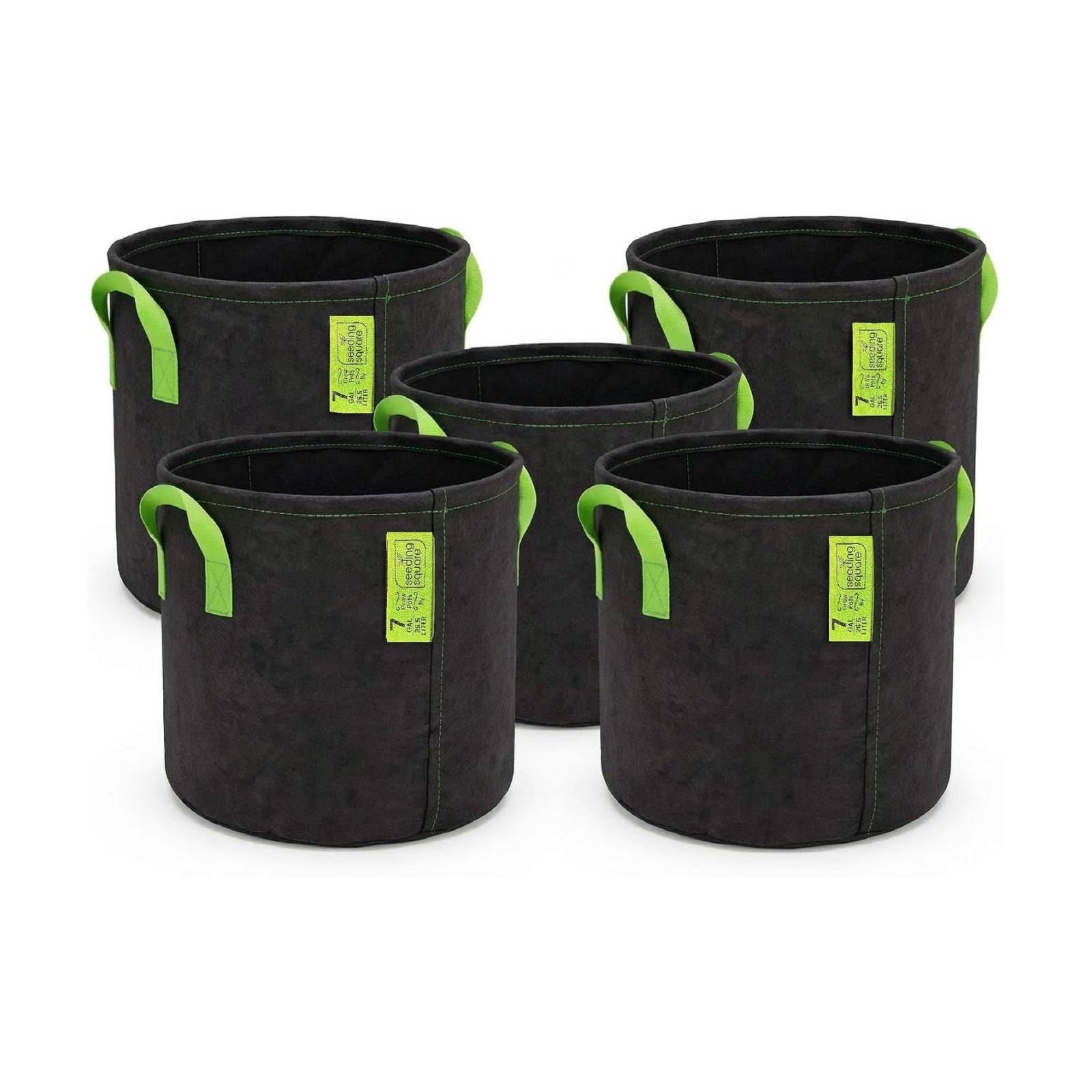 7 Gallon Grow Bags for Plants, Vegetables Fruits and Herbs with Handles Set | Eco-Friendly Breathable Fabric | Reusable