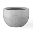 Kante Large Round Bowl Pale Gray Concrete Planter 20" Dia, Outdoor | Rubber Plug for Indoor, Drainage for Garden